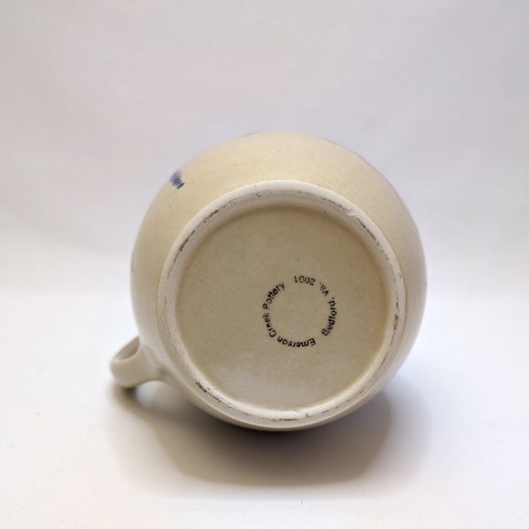 Emerson Creek Pottery Virginia 2001 Ceramic Ice Tea Pitcher Grape Vine Painting - Picture 4 of 4